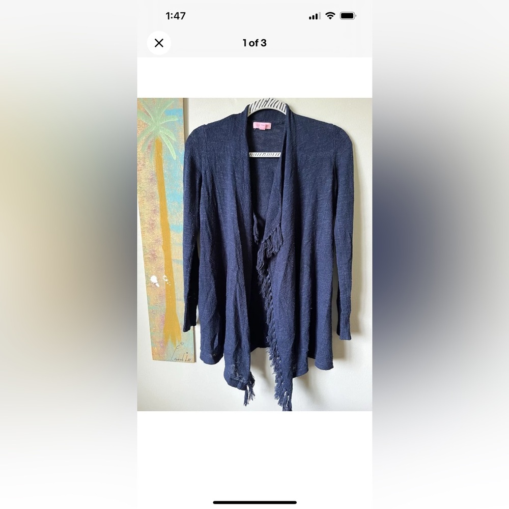 Lily Pulitzer cardigan with tassels